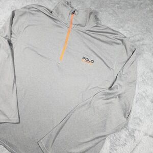 Polo Sport Pullover Mens XL Gray 1/4 Zip Performance Athletic Ralph Lauren